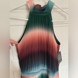 Boston Proper sz S pleated ombré maxi dress